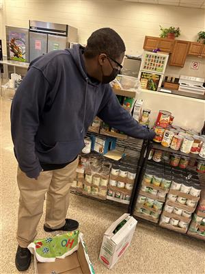 Student stocking cans